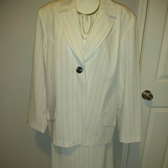 plus size womens pinstripe suit